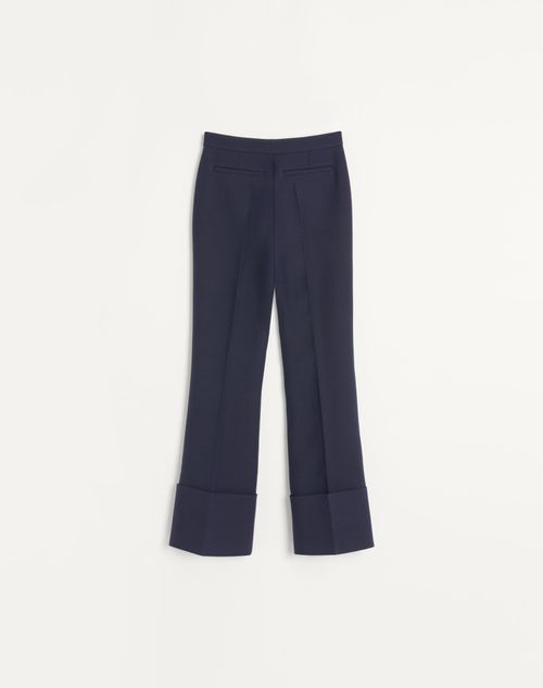 Valentino - Crepe Couture Trousers - Blue - Woman - Trousers And Shorts